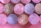 CMG397 15.5 inches 5mm faceted round morganite beads wholesale