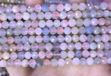 CMG415 15.5 inches 6mm faceted round morganite gemstone beads