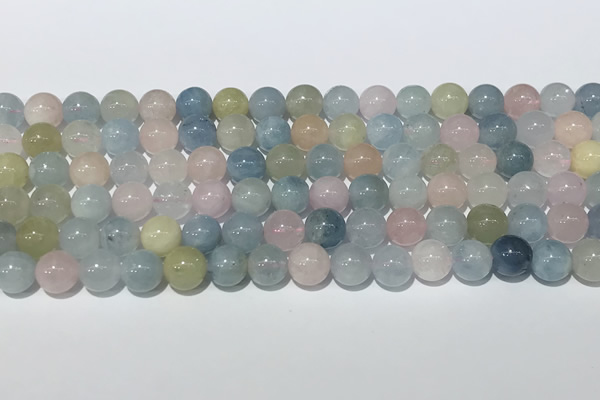 CMG441 15.5 inches 8mm round morganite gemstone beads wholesale