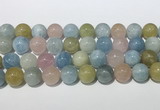 CMG444 15.5 inches 14mm round morganite gemstone beads wholesale