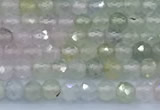 CMG470 15 inches 4mm faceted round morganite beads