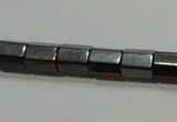 CMH107 15.5 inches 5*6mm faceted tube magnetic hematite beads