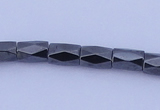 CMH12 16 inches 6*8mm faceted column magnetic hematite beads