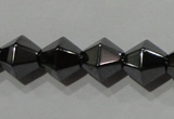 CMH136 15.5 inches 8*8mm faceted bicone magnetic hematite beads