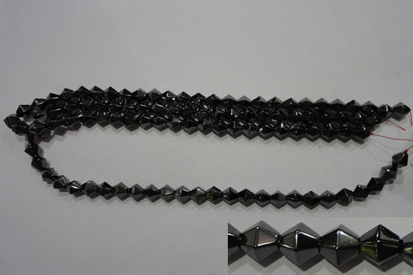 CMH136 15.5 inches 8*8mm faceted bicone magnetic hematite beads