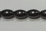 CMH147 15.5 inches 6*9mm rice magnetic hematite beads wholesale