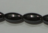 CMH148 15.5 inches 6*12mm rice magnetic hematite beads wholesale