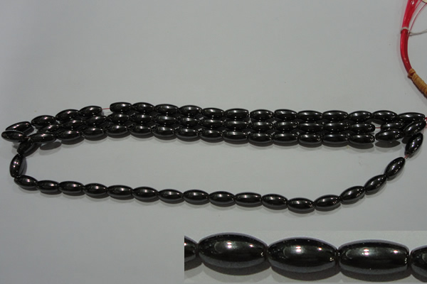 CMH148 15.5 inches 6*12mm rice magnetic hematite beads wholesale