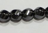 CMH157 15.5 inches 8*8mm twisted rice magnetic hematite beads