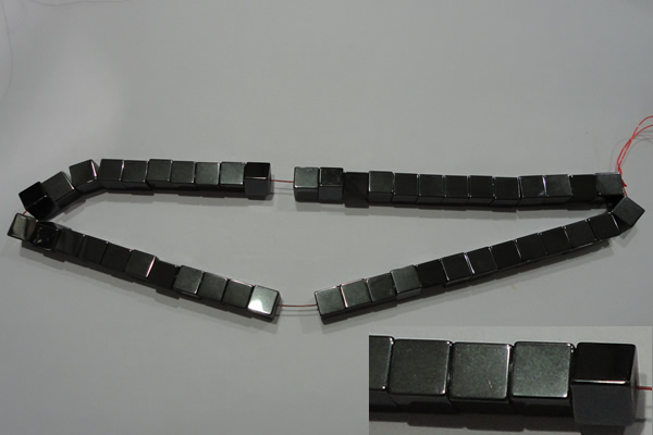 CMH161 15.5 inches 8*8mm cube magnetic hematite beads wholesale