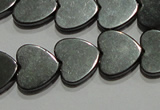 CMH175 15.5 inches 10*10mm heart magnetic hematite beads wholesale