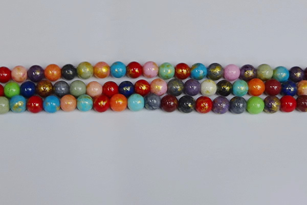 CMJ1010 15.5 inches 4mm round mixed Mashan jade beads wholesale