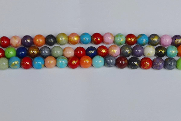 CMJ1012 15.5 inches 8mm round mixed Mashan jade beads wholesale