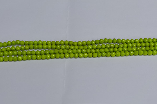 CMJ218 15.5 inches 4mm round Mashan jade beads wholesale