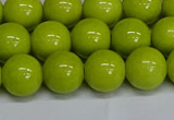 CMJ222 15.5 inches 12mm round Mashan jade beads wholesale