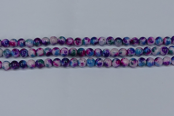 CMJ409 15.5 inches 8mm round rainbow jade beads wholesale