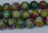 CMJ416 15.5 inches 8mm round rainbow jade beads wholesale