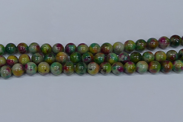 CMJ418 15.5 inches 12mm round rainbow jade beads wholesale