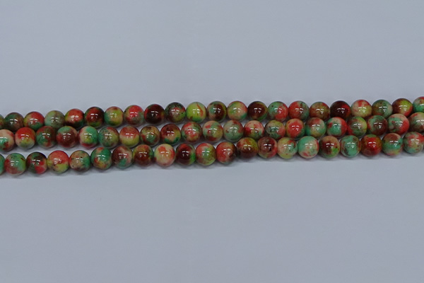 CMJ423 15.5 inches 8mm round rainbow jade beads wholesale