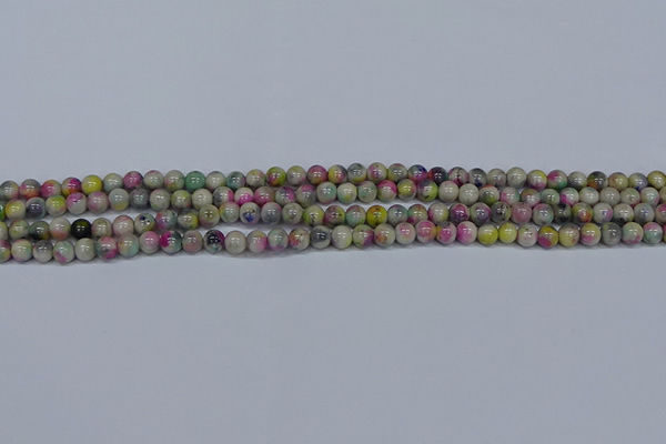 CMJ435 15.5 inches 4mm round rainbow jade beads wholesale