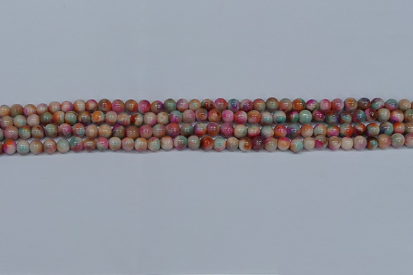 CMJ442 15.5 inches 4mm round rainbow jade beads wholesale