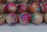 CMJ446 15.5 inches 12mm round rainbow jade beads wholesale