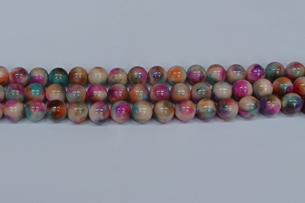 CMJ446 15.5 inches 12mm round rainbow jade beads wholesale