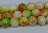 CMJ451 15.5 inches 8mm round rainbow jade beads wholesale