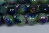 CMJ467 15.5 inches 12mm round rainbow jade beads wholesale