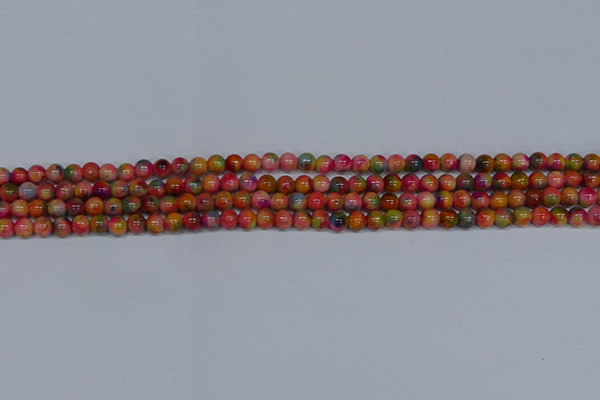 CMJ470 15.5 inches 4mm round rainbow jade beads wholesale