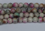 CMJ491 15.5 inches 4mm round rainbow jade beads wholesale