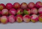 CMJ514 15.5 inches 8mm round rainbow jade beads wholesale