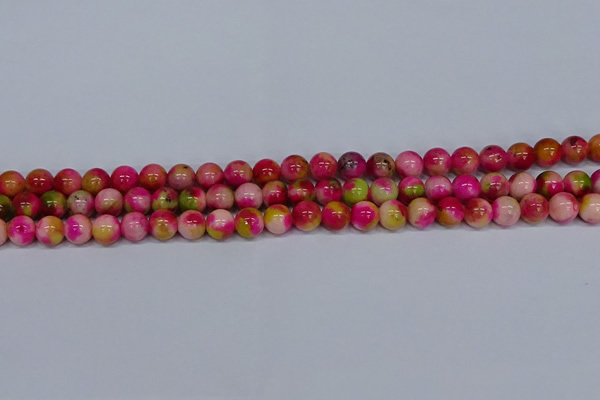 CMJ514 15.5 inches 8mm round rainbow jade beads wholesale