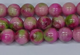 CMJ549 15.5 inches 8mm round rainbow jade beads wholesale