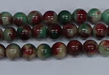 CMJ568 15.5 inches 4mm round rainbow jade beads wholesale