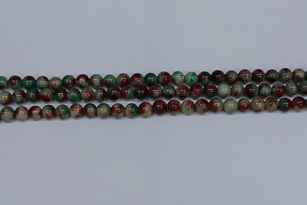 CMJ569 15.5 inches 6mm round rainbow jade beads wholesale