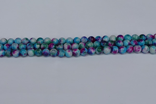 CMJ612 15.5 inches 8mm round rainbow jade beads wholesale