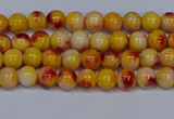 CMJ645 15.5 inches 4mm round rainbow jade beads wholesale