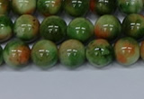 CMJ675 15.5 inches 8mm round rainbow jade beads wholesale