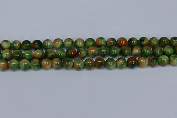 CMJ677 15.5 inches 12mm round rainbow jade beads wholesale