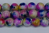 CMJ710 15.5 inches 8mm round rainbow jade beads wholesale