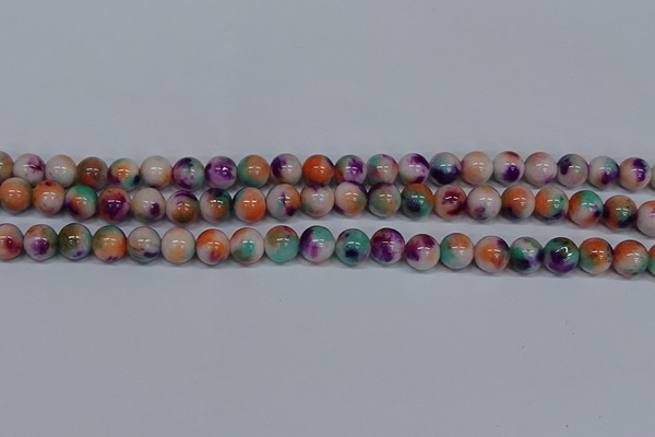 CMJ724 15.5 inches 8mm round rainbow jade beads wholesale