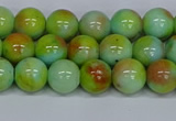 CMJ738 15.5 inches 8mm round rainbow jade beads wholesale