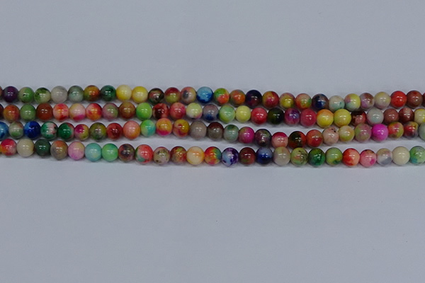 CMJ751 15.5 inches 6mm round rainbow jade beads wholesale