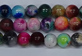 CMJ752 15.5 inches 8mm round rainbow jade beads wholesale