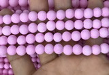 CMJ812 15.5 inches 8mm round matte Mashan jade beads wholesale