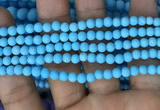 CMJ835 15.5 inches 4mm round matte Mashan jade beads wholesale