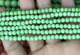 CMJ840 15.5 inches 4mm round matte Mashan jade beads wholesale