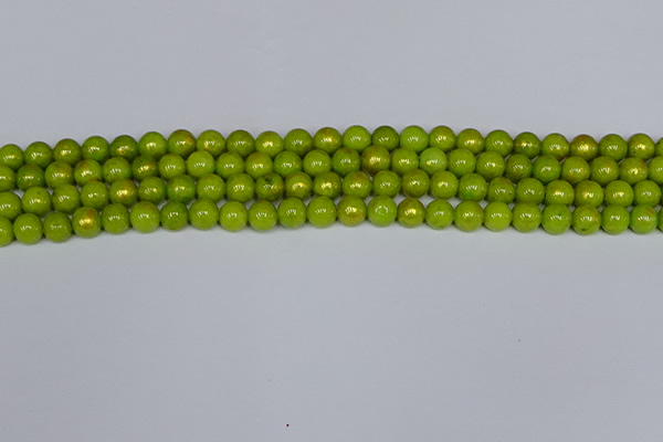 CMJ985 15.5 inches 4mm round Mashan jade beads wholesale