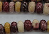 CMK118 15.5 inches 9*14mm rondelle mookaite beads wholesale